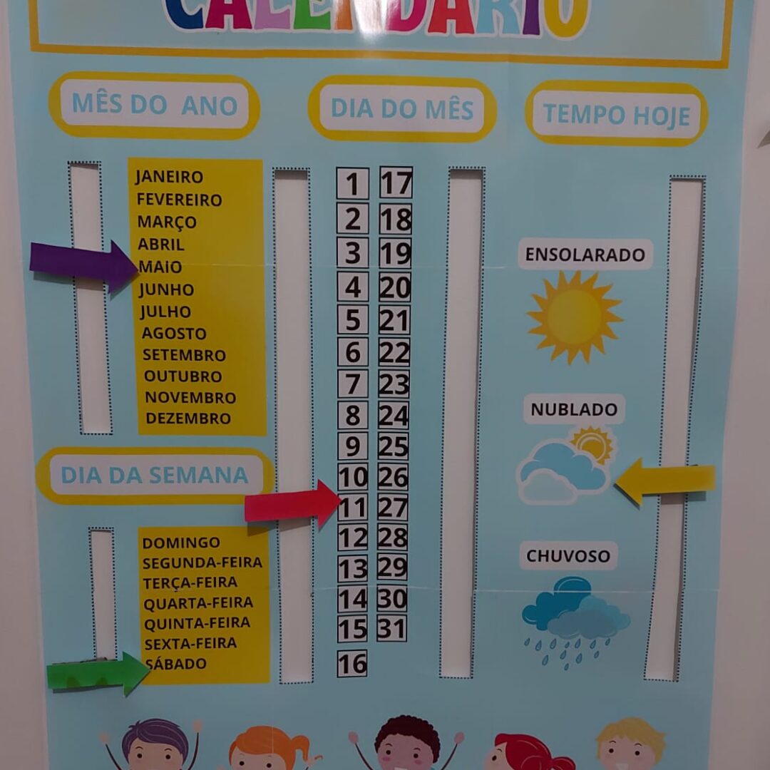 Calendário interativo grande