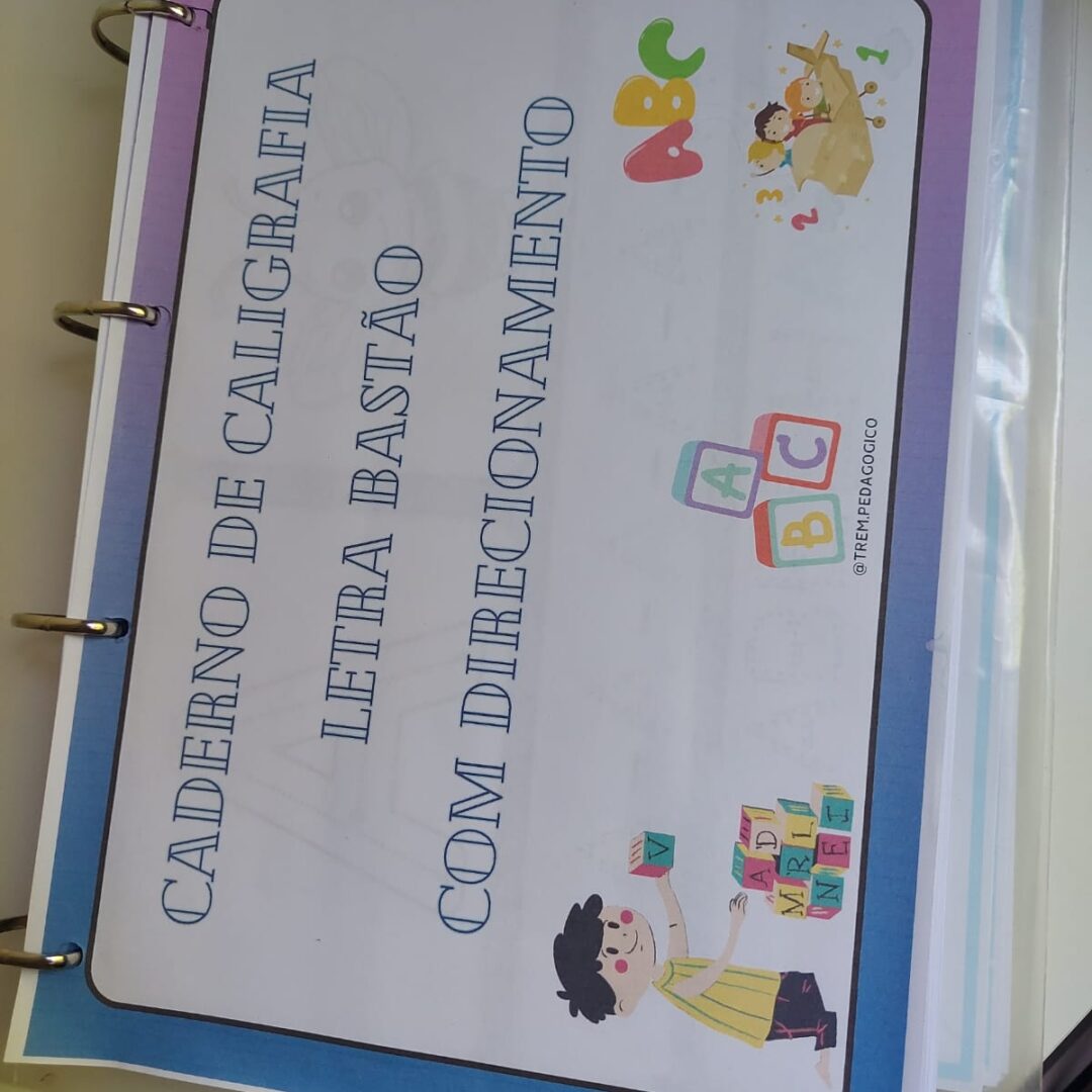 CADERNO DE CALIGRAFIA LETRA BASTÃO PARA COLORIR