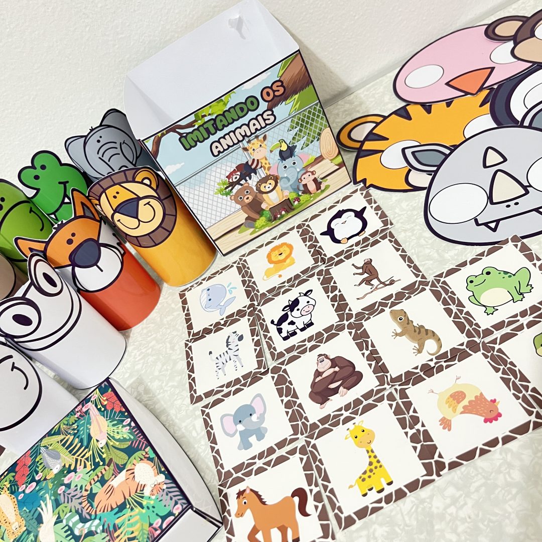 Caixa imitando os animais